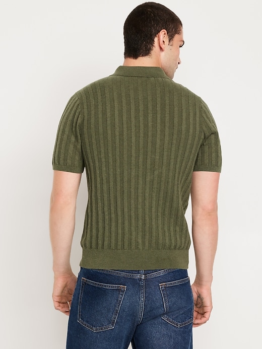 Image number 2 showing, Ribbed Polo Sweater