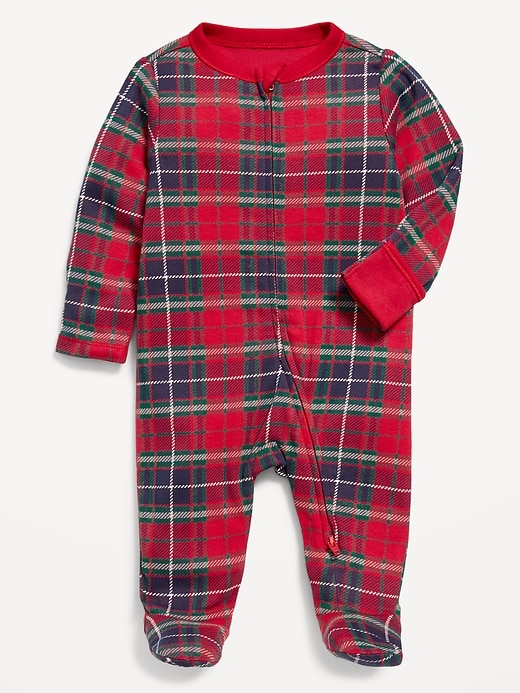 View large product image 1 of 3. 2-Way-Zip Printed Sleep &amp; Play Footed One-Piece for Baby