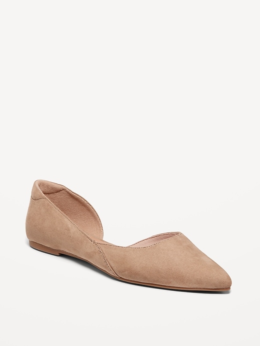 Image number 1 showing, Faux-Leather D&#39;Orsay Flats