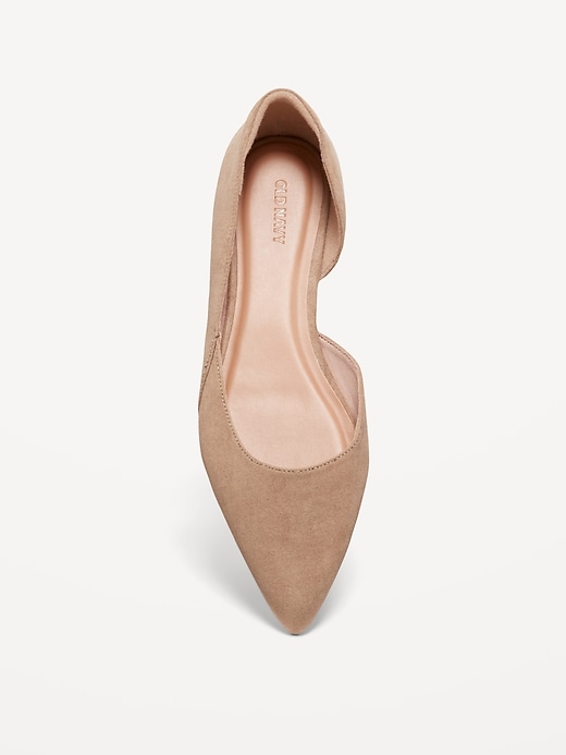 Image number 5 showing, Faux-Leather D&#39;Orsay Flats