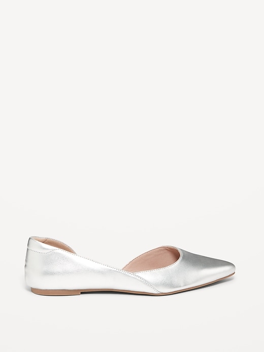 Image number 3 showing, Faux-Leather D&#39;Orsay Flats