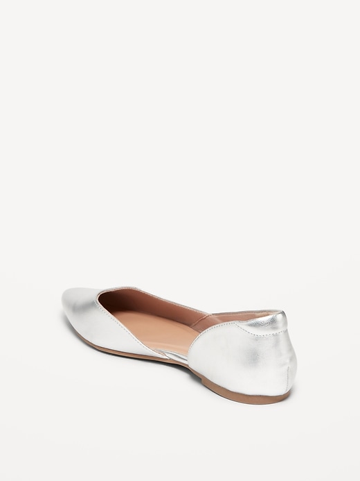 Image number 4 showing, Faux-Leather D&#39;Orsay Flats