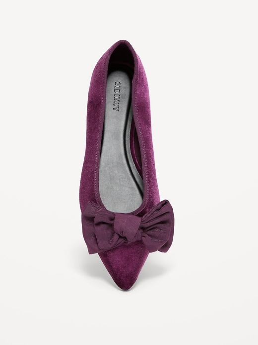 Image number 2 showing, Velvet Pointed-Toe Flats