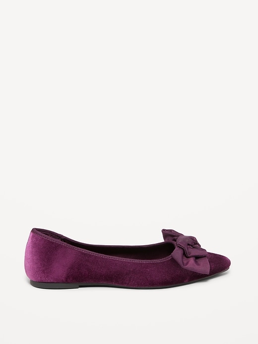 Image number 3 showing, Velvet Pointed-Toe Flats