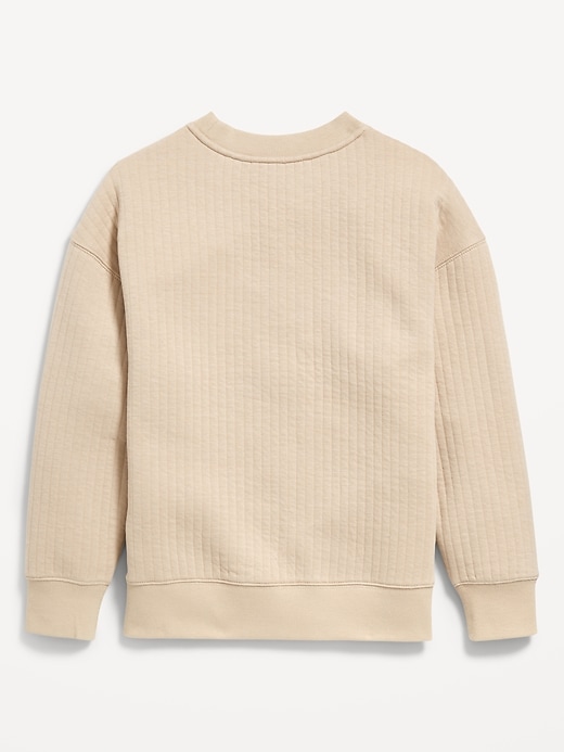Image number 3 showing, Oversized Quilted Fleece Utility Pocket Sweatshirt for Boys