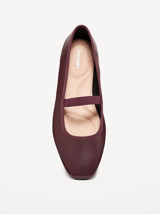 Image number 2 showing, Mary Jane Square-Toe Ballet Flats