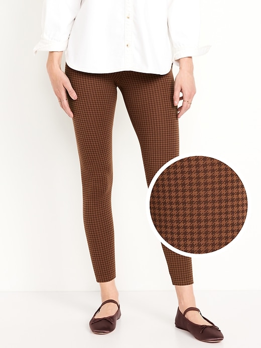 View large product image 1 of 6. High-Waisted Jersey Ankle Leggings