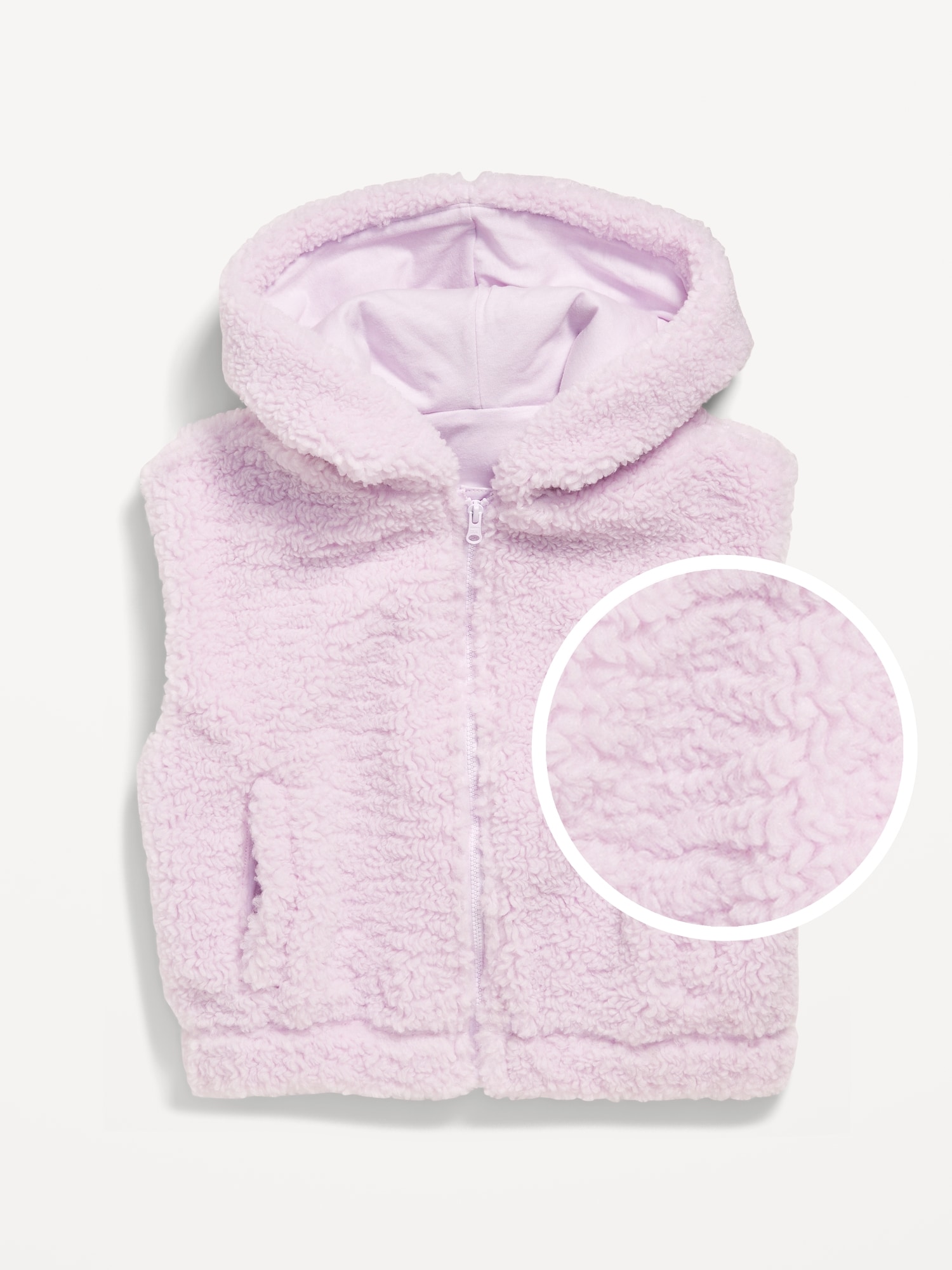 Hooded Sherpa Vest for Girls