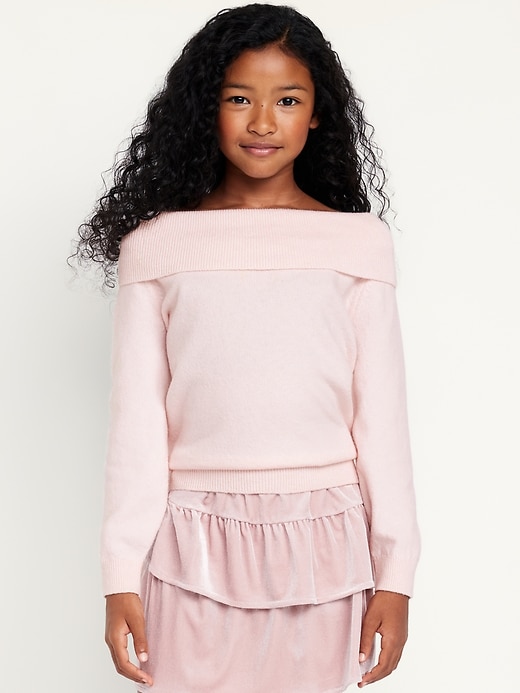 View large product image 1 of 3. SoSoft Off-Shoulder Sweater for Girls