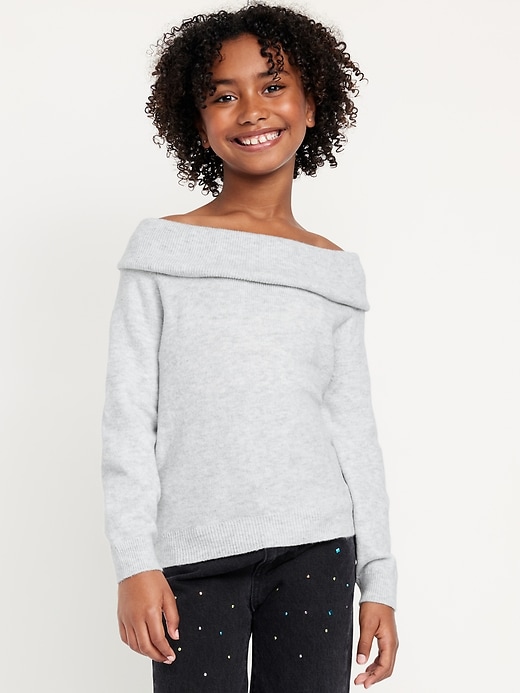 View large product image 1 of 3. SoSoft Off-Shoulder Sweater for Girls