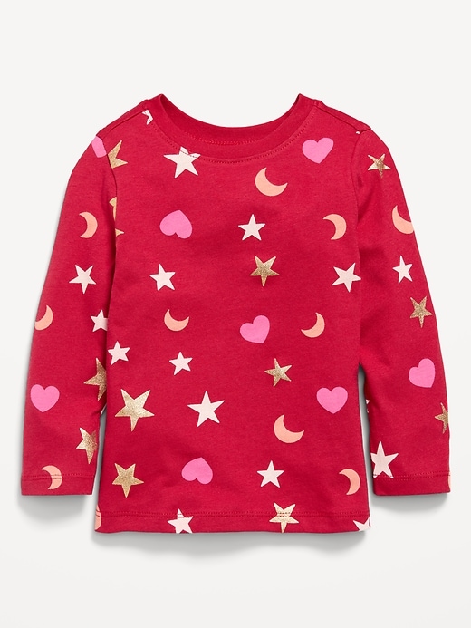 View large product image 1 of 2. Printed Long-Sleeve T-Shirt for Toddler Girls