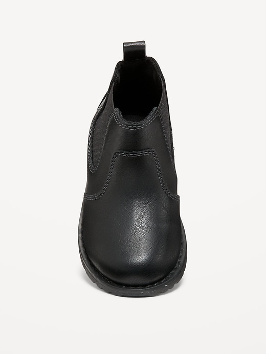 View large product image 2 of 3. Faux-Leather Chelsea Boots for Toddler Boys