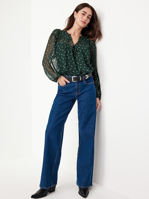 Image number 3 showing, Tie-Front Chiffon Top