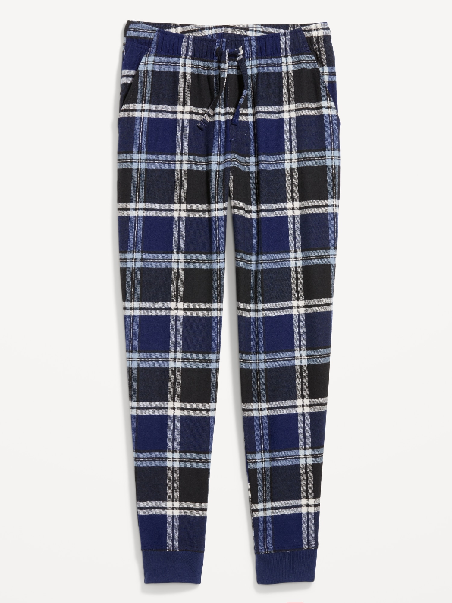 Flannel Pajama Joggers for Men - Blue