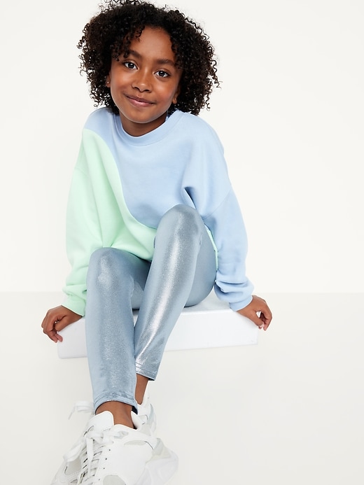 Legging Old Navy Imprimé Fille – Taille M (8 Ans) – Bleu – 96% Coton