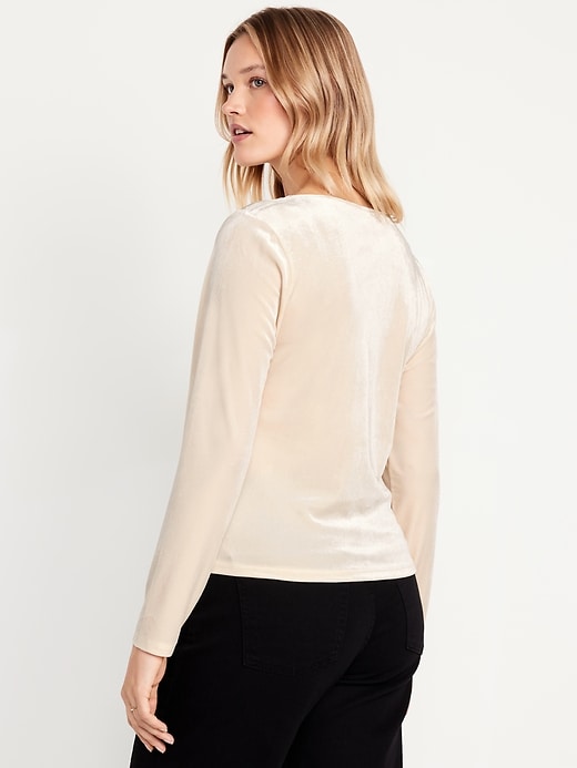 Image number 6 showing, Fitted Velvet Top