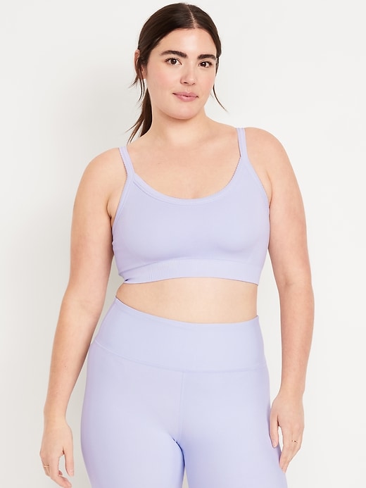 Image number 3 showing, Light Support Seamless Ribbed Sports Bra