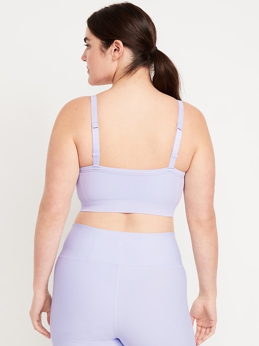 Image number 4 showing, Light Support Seamless Ribbed Sports Bra