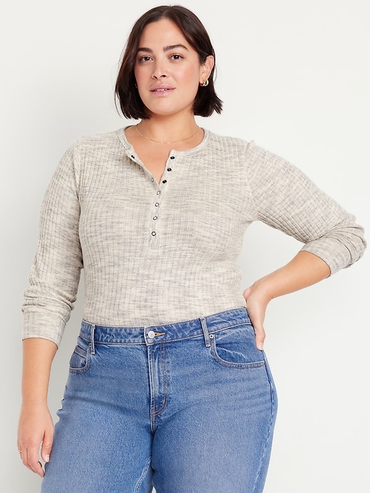 Image number 7 showing, Ribbed Henley Top