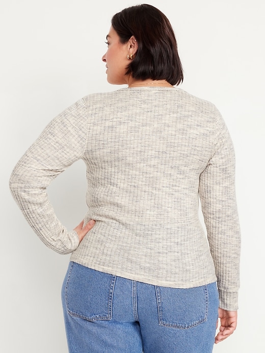 Image number 8 showing, Ribbed Henley Top