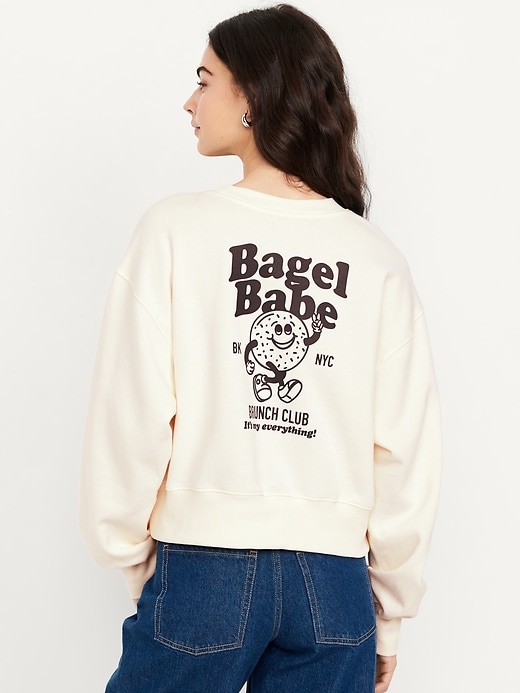 Image number 2 showing, SoComfy Crop Graphic Sweatshirt