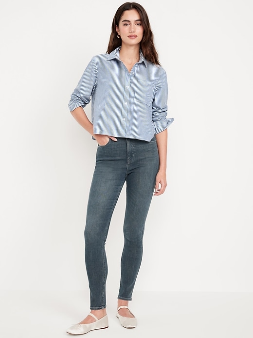 Image number 1 showing, Extra High-Waisted Rockstar 360° Stretch Super-Skinny Jeans