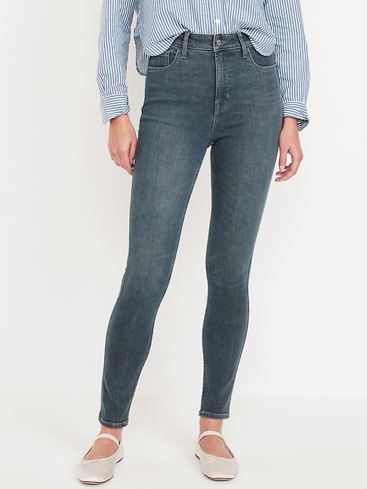 Image number 2 showing, Extra High-Waisted Rockstar 360° Stretch Super-Skinny Jeans