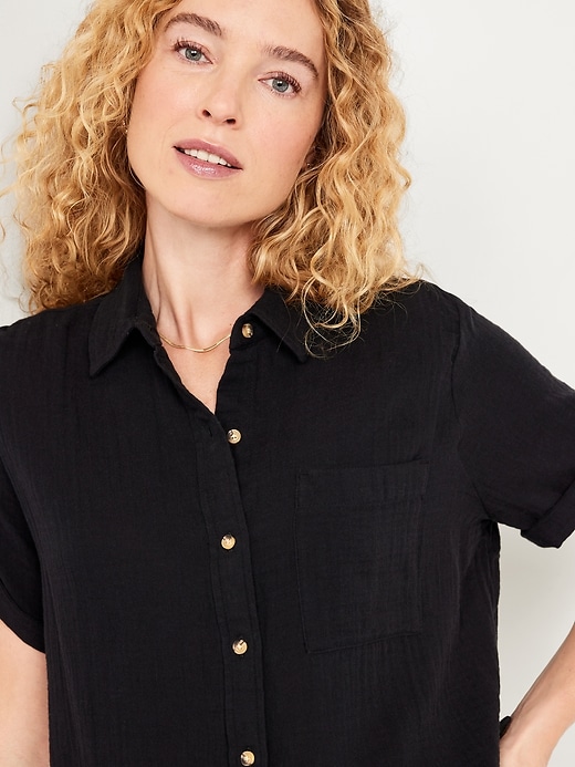 Image number 7 showing, Loose Button-Down Shirt