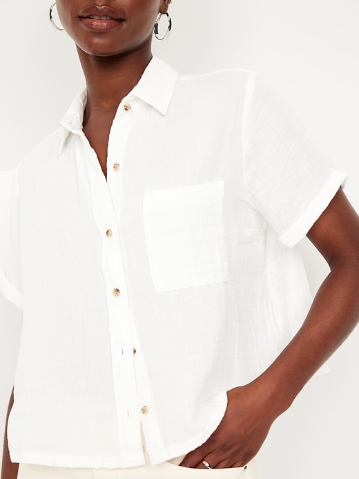 Image number 4 showing, Loose Button-Down Shirt