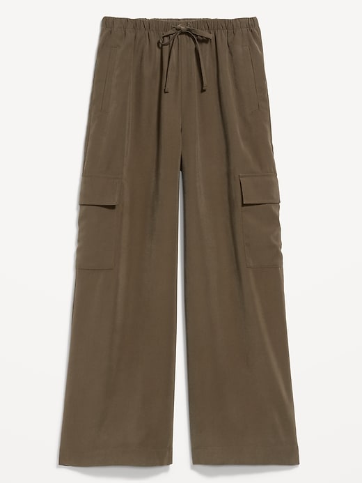 Image number 4 showing, Extra High-Waisted Drapey Cargo Super Wide-Leg Pants