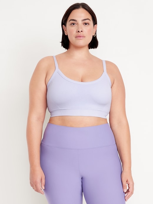 Image number 5 showing, Light Support Seamless Ribbed Sports Bra