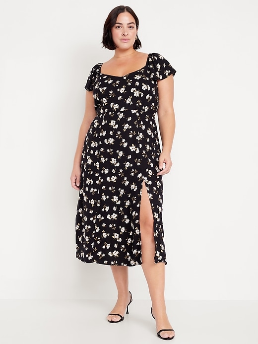 Image number 6 showing, Flutter-Sleeve Crepe Midi Dress