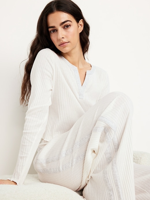 Image number 3 showing, Ribbed Pajama Top