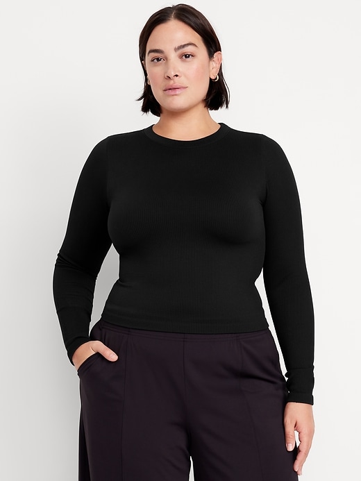 Image number 5 showing, Fitted Seamless Ribbed T-Shirt