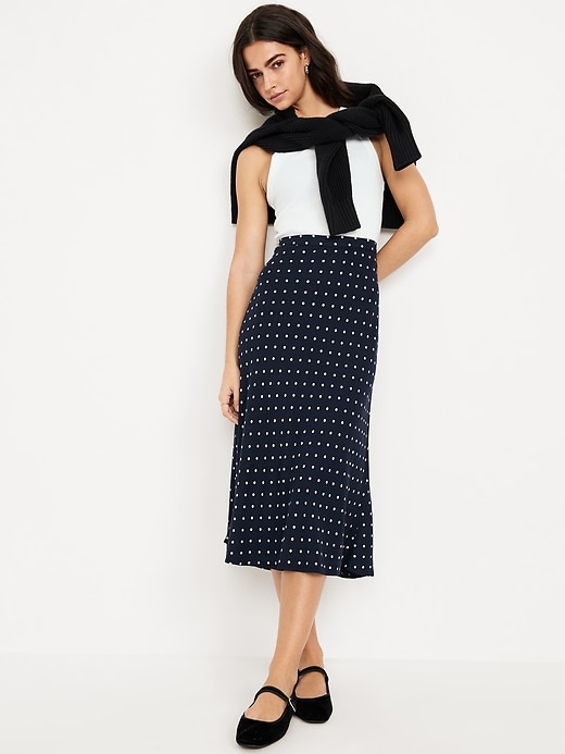 Image number 3 showing, Crepe A-Line Midi Skirt