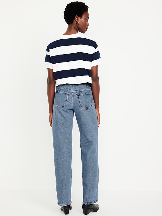 Image number 3 showing, Mid-Rise Wide-Leg Jeans