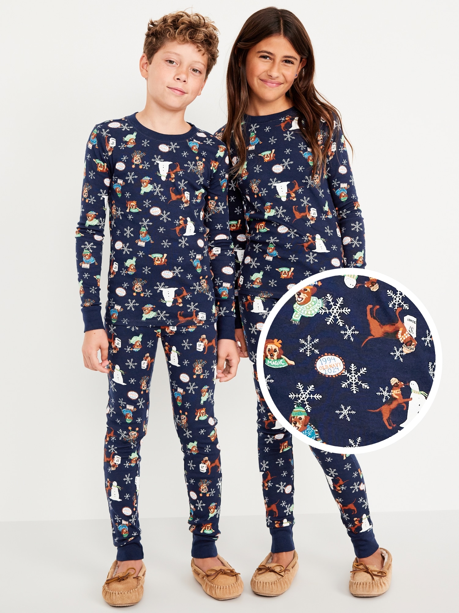 Gender-Neutral Graphic Snug-Fit Pajama Set for Kids