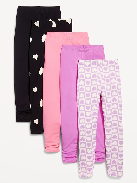 View large product image 1 of 2. High-Waisted Leggings Variety 5-Pack for Girls