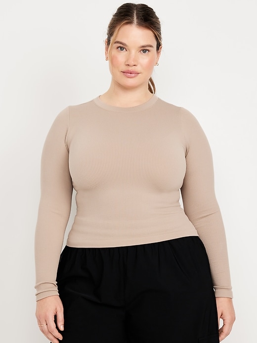 Image number 7 showing, Fitted Seamless Ribbed T-Shirt