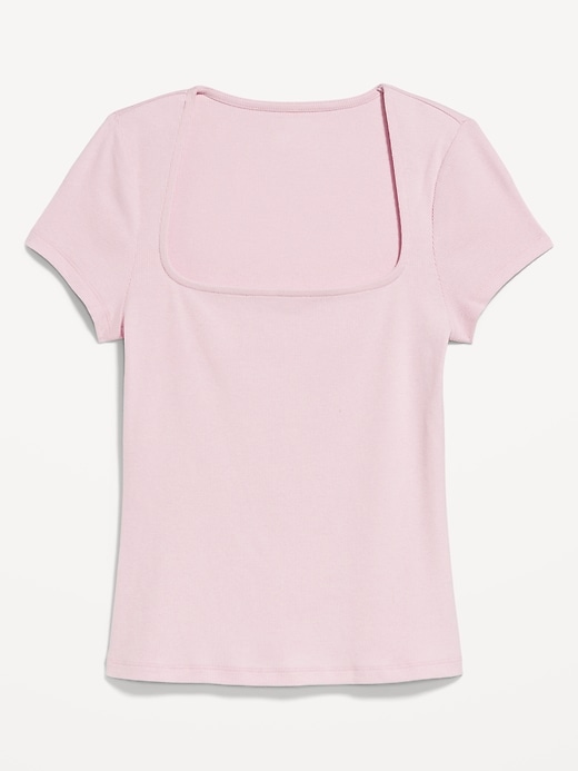 Image number 4 showing, Ribbed Square-Neck T-Shirt