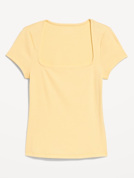 Image number 4 showing, Ribbed Square-Neck T-Shirt