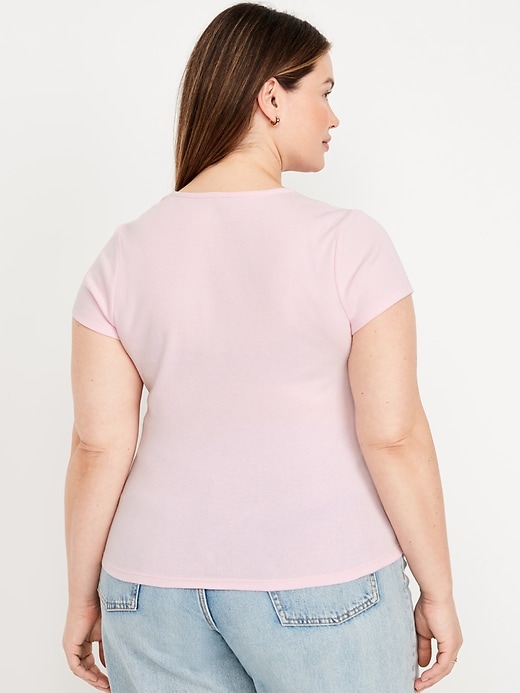 Image number 8 showing, Ribbed Square-Neck T-Shirt