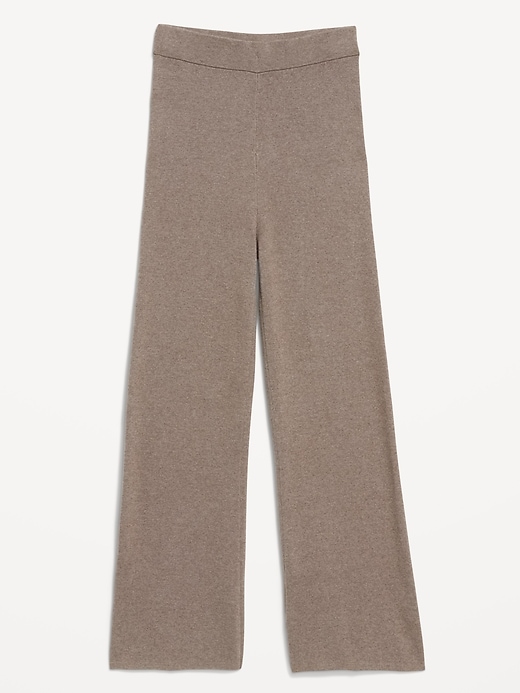 Image number 7 showing, High-Waisted Crop Kick Flare Sweater Pants