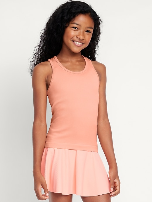 View large product image 1 of 4. Seamless Fitted Performance Tank Top for Girls