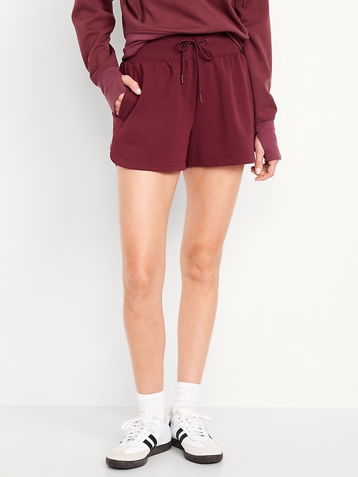 Image number 1 showing, Extra High-Waisted Dynamic Fleece Shorts