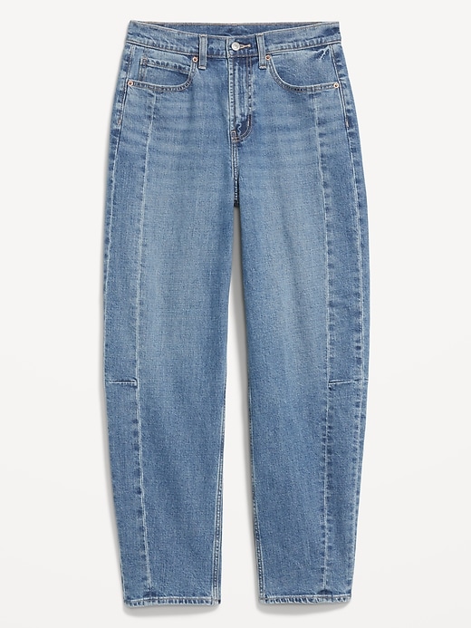 Image number 8 showing, High-Waisted Barrel Ankle Jeans