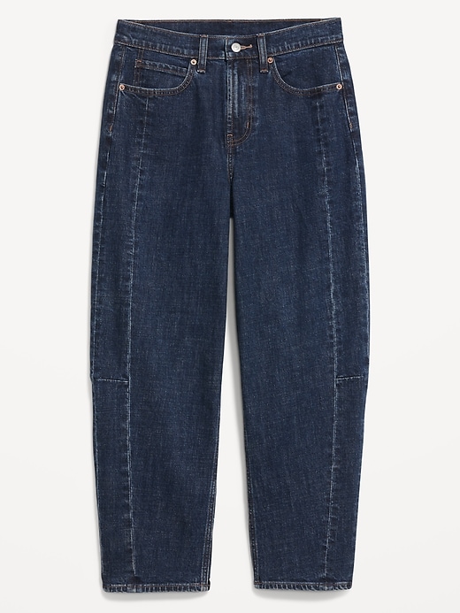 Image number 8 showing, High-Waisted Barrel Ankle Jeans