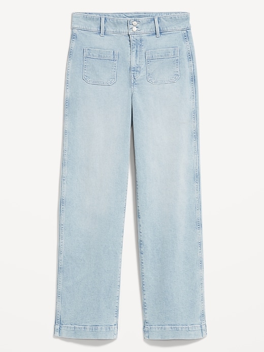 Image number 8 showing, Extra High-Waisted Sky-Hi Wide-Leg Jeans