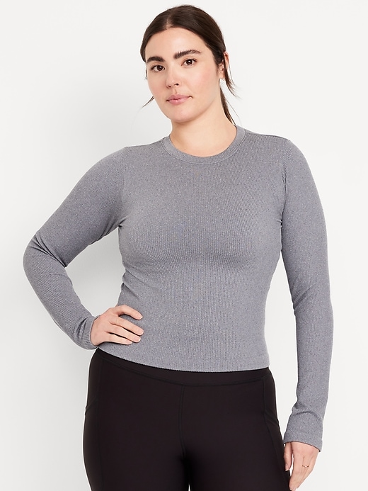 Image number 5 showing, Fitted Seamless Ribbed T-Shirt