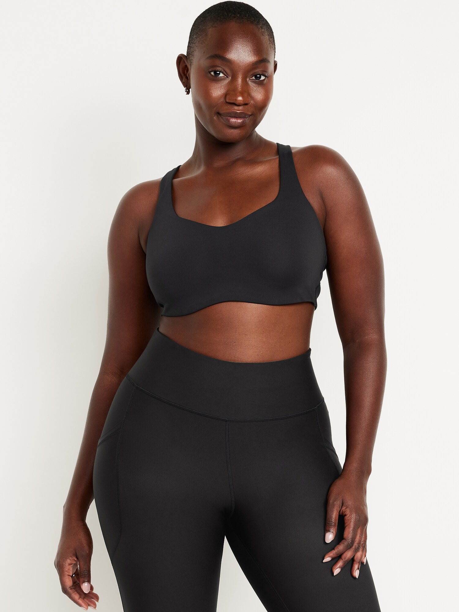Спортивное бра PowerSoft Molded, на завязках — Old Navy, цвет: Чёрный — фото 5
